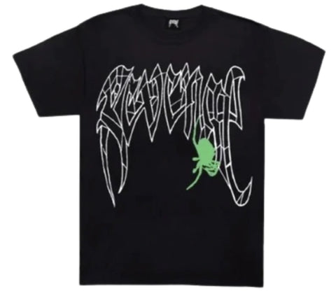 Revenge Green Spider Black Tee