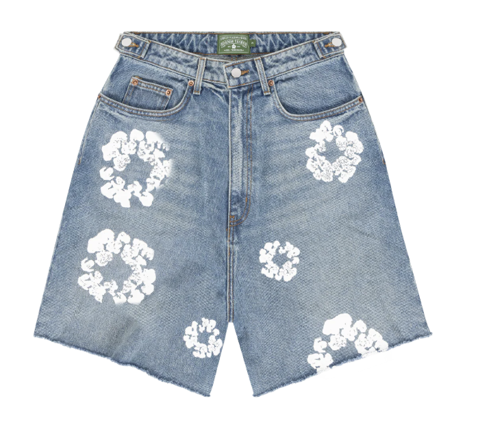 Denim Tears Cotton Wreath Jean Short Light Wash Pre-Owned