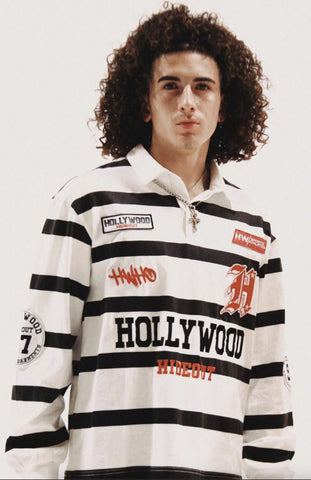 Hollywood Hideout White Rugby Polo