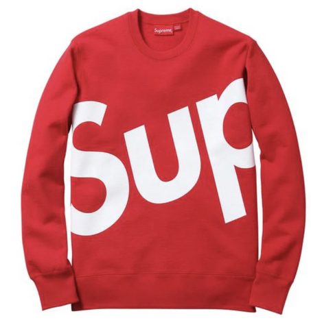 Supreme Sup Big Logo Crewneck Red Pre-Owned