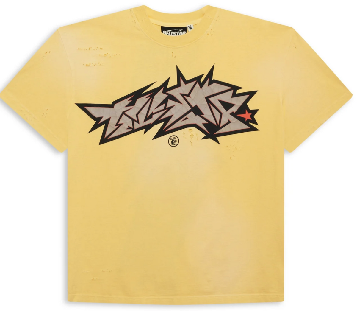 Hellstar Yellow Crack Print Tee