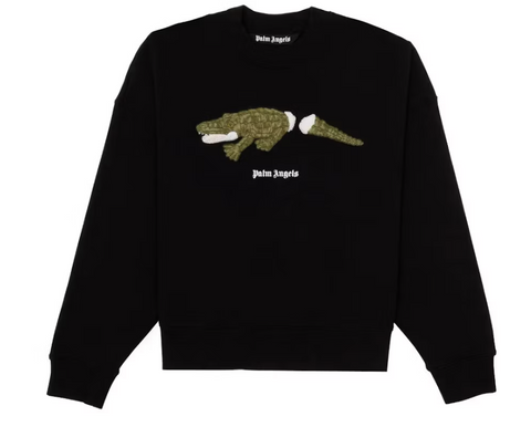 Palm Angels Crocodile Crewneck Black