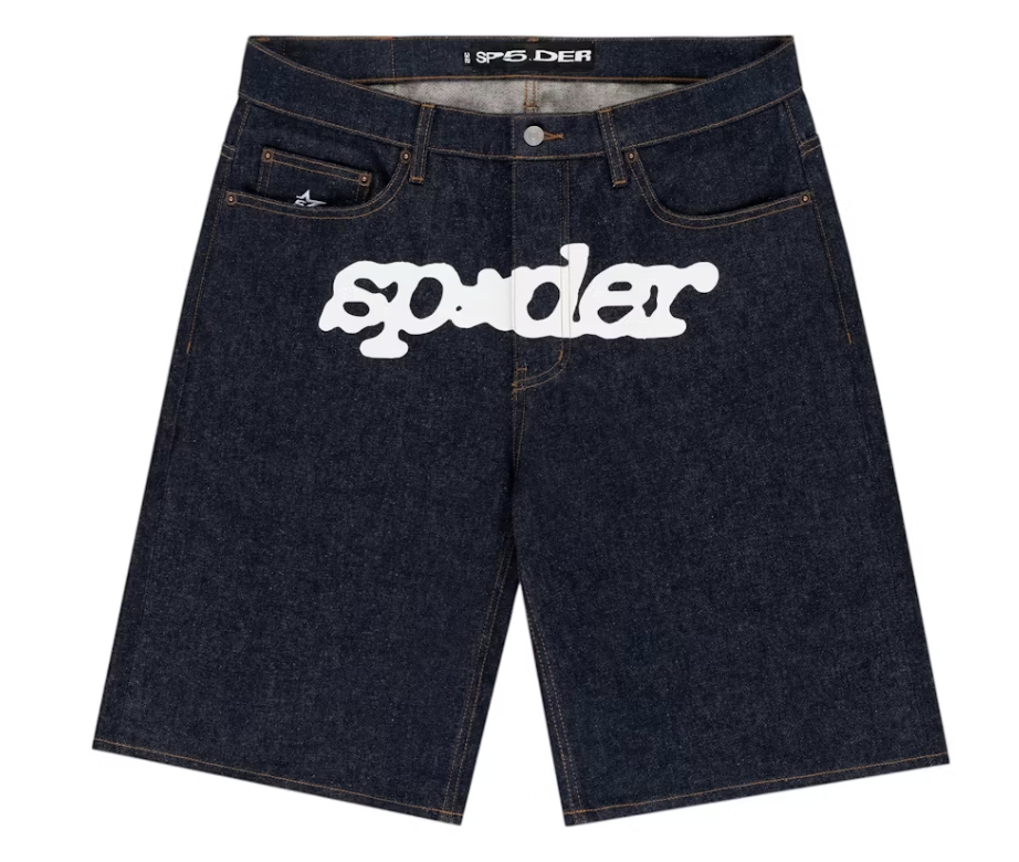 Sp5der V3 Logo Denim Short Indigo