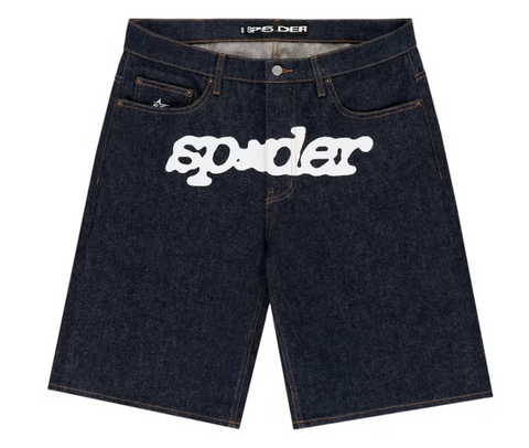 Sp5der V3 Logo Denim Short Indigo