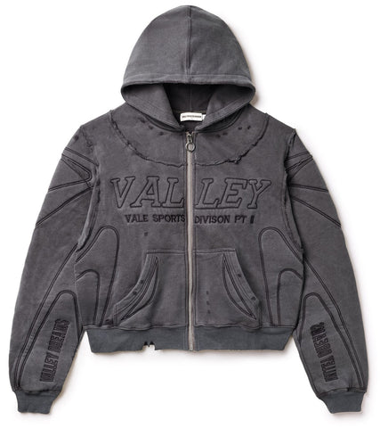 VALE FOREVER BLACK ARMOR ZIP UP HOODIE