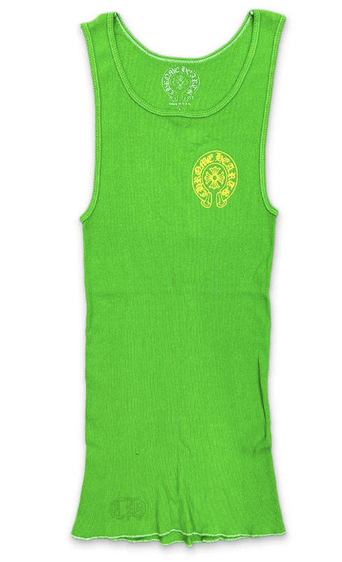 Chrome Hearts Horseshoe Tank Top Green/Yellow