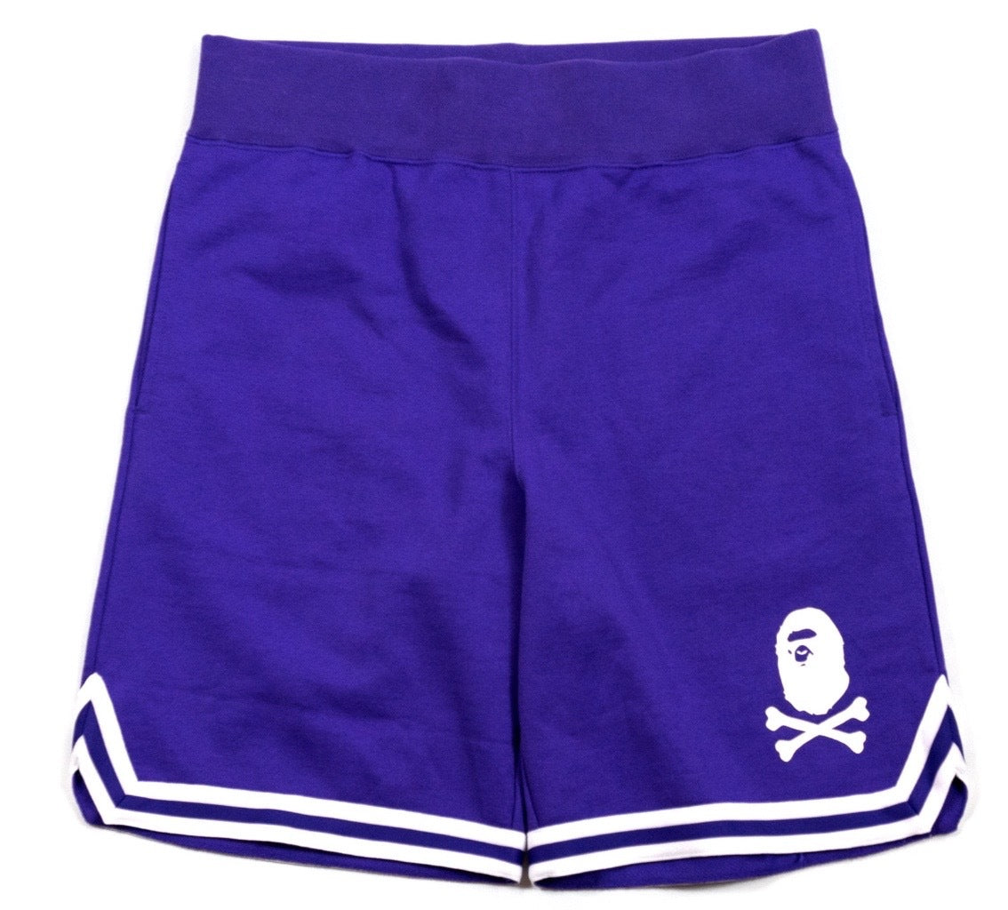 BAPE Purple Pirate Crossbones Shorts