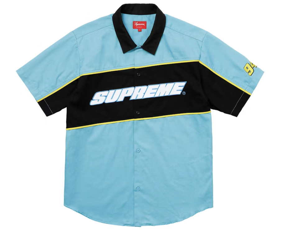 Supreme Color Blocked Work Shirt Bright Blue Pre-Owned