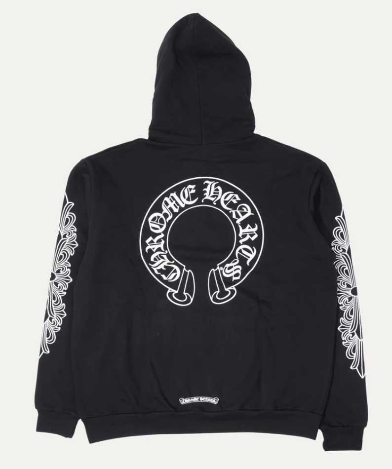 Chrome Hearts Hoodie Horseshoe Logo Black Pre-Owned