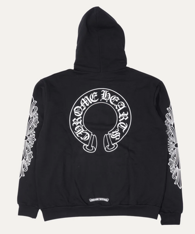 Chrome Hearts Hoodie Horseshoe Logo Black Pre-Owned