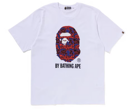 BAPE Graffiti Pattern By Bathing Ape White Tee