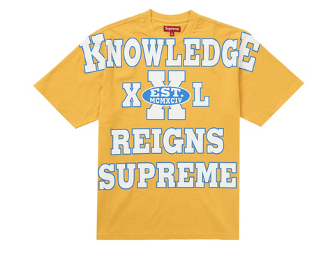 Supreme Overprint Knowledge S/S Top Gold