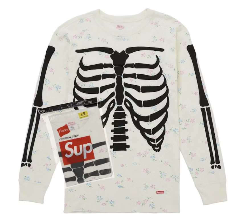 Supreme/Hanes Bones Thermal Crew FW25 (1 Pack)