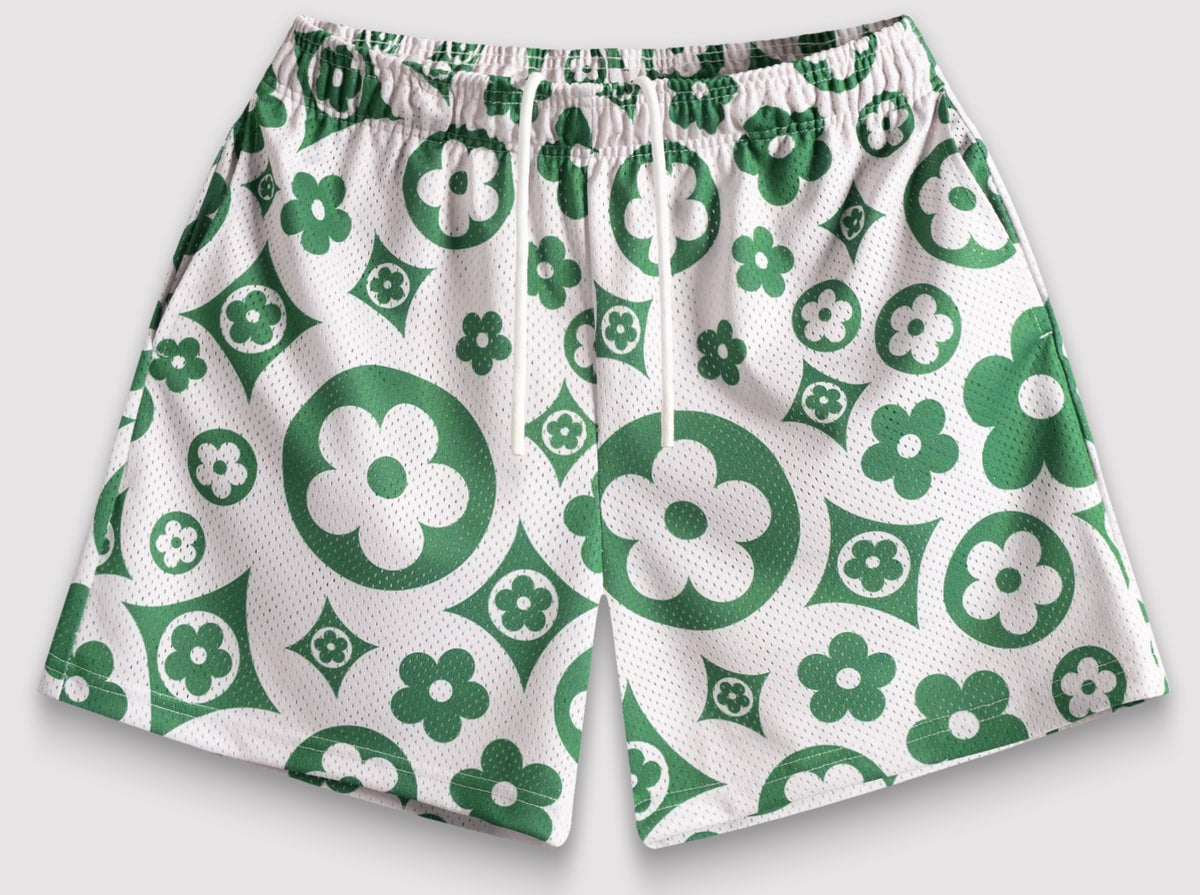 Bravest Studios Cream Flower Shorts