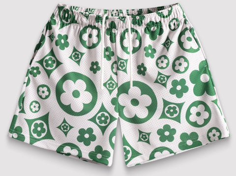 Bravest Studios Cream Flower Shorts