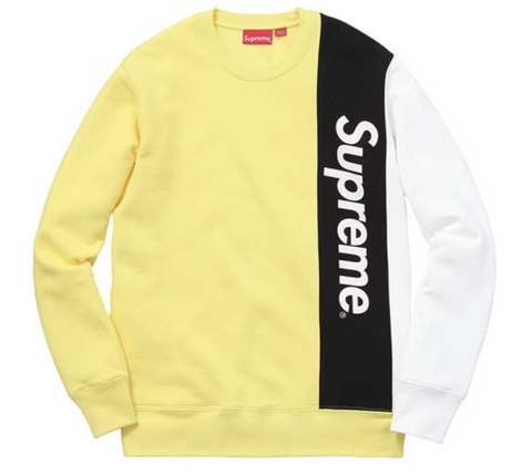 Supreme Panelled Crewneck Yellow Pre-Owned