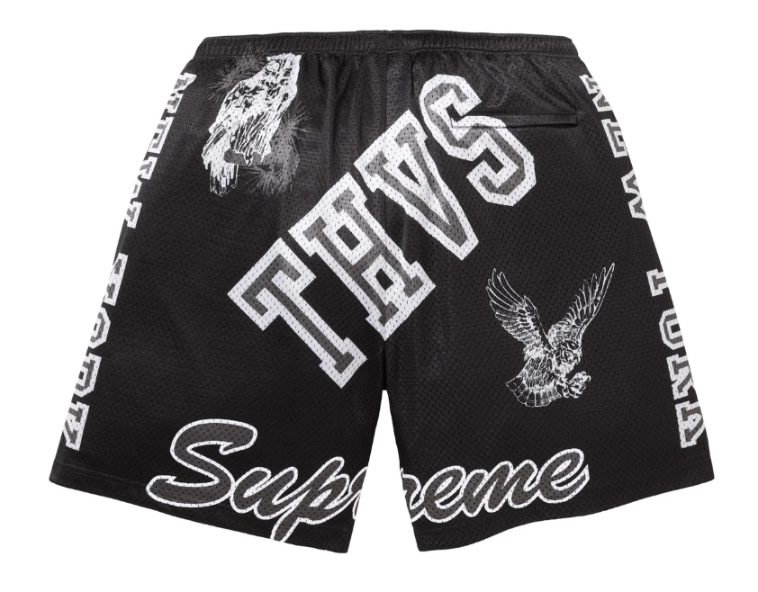 Supreme Varsity Mesh Short Black