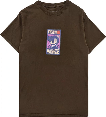 Travis Scott Astrofest Scare Bear Brown Tee