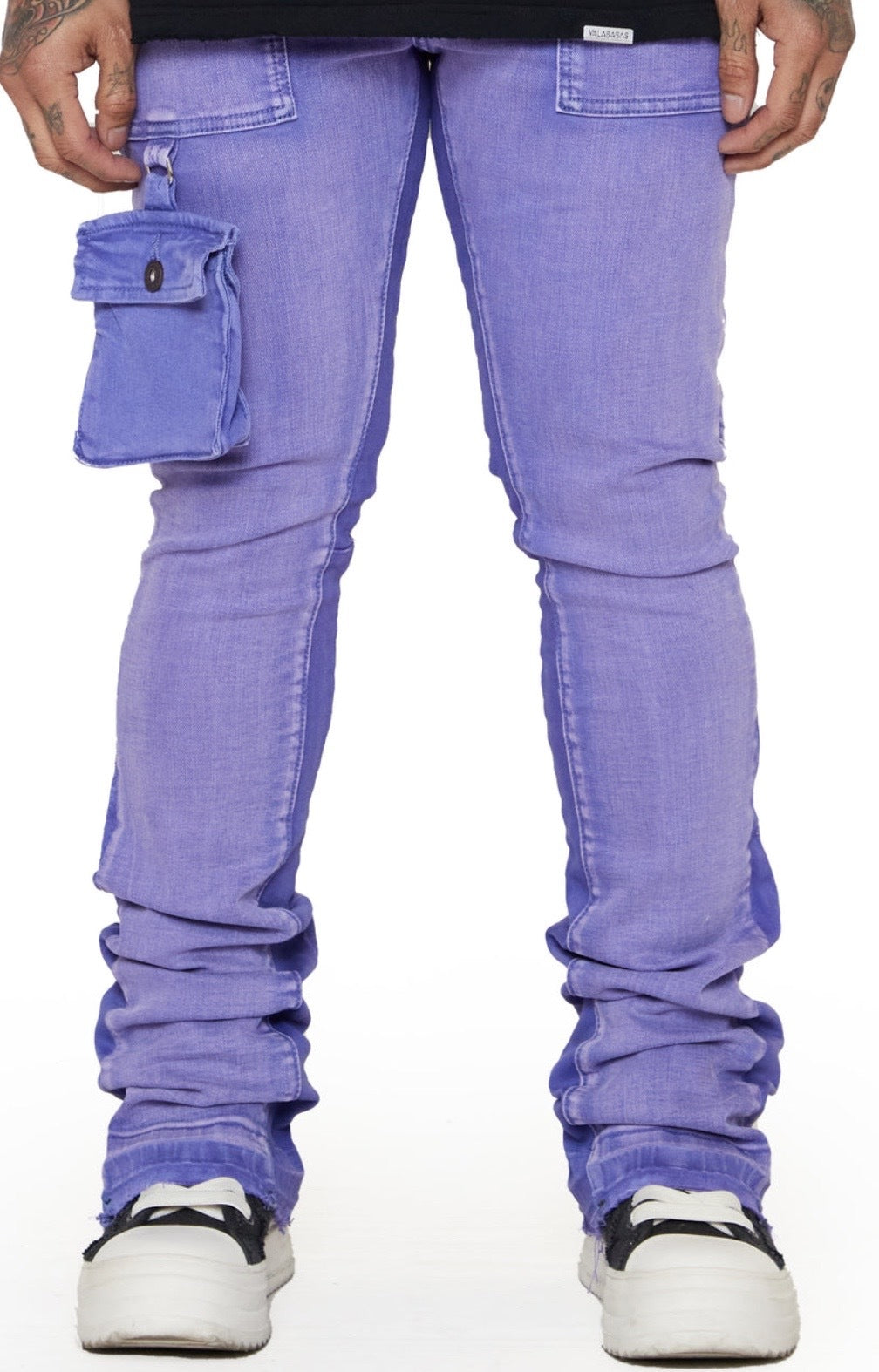 Valabasas “SMOOTH” PURPLE-BLUE STACKED FLARE JEAN