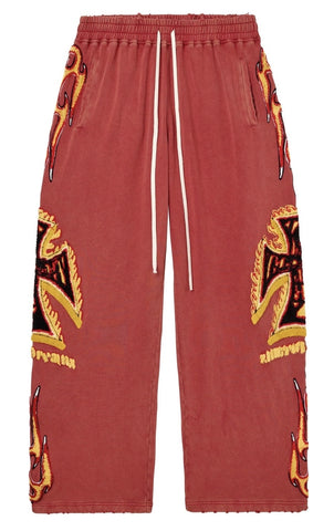 VALE FOREVER LA FLARE SWEATS RED