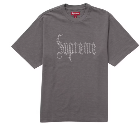 Supreme Rhinestone S/S Top Grey Pre-Owned