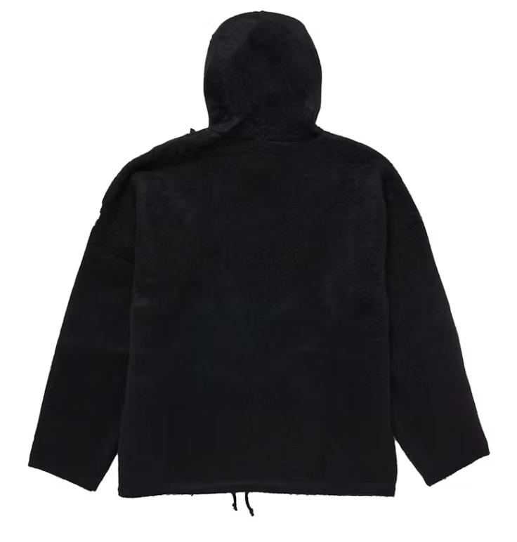 Supreme Accent Brushed Zip Up Hooded Sweater Black