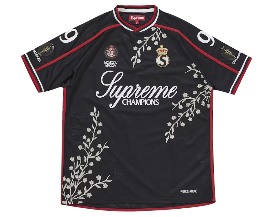 Supreme Floral Soccer Jersey Black