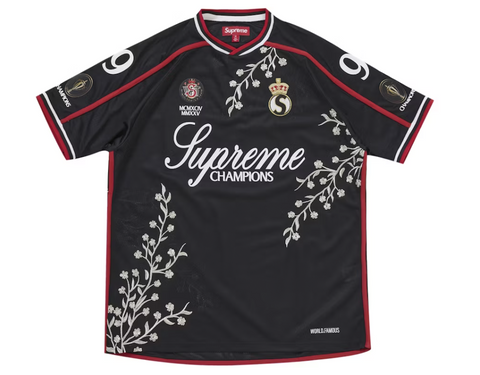 Supreme Floral Soccer Jersey Black