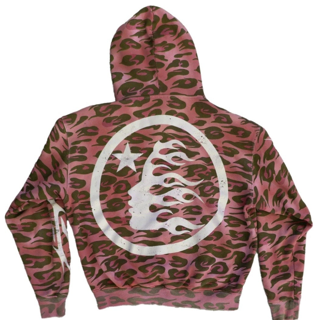 Hellstar Cheetah Zip Up Red
