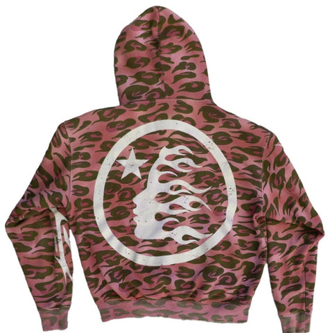 Hellstar Cheetah Zip Up Red