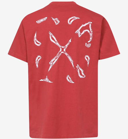 OFF-White Noise Arrow Red Tee