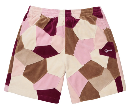 Supreme Patchwork Velour Short