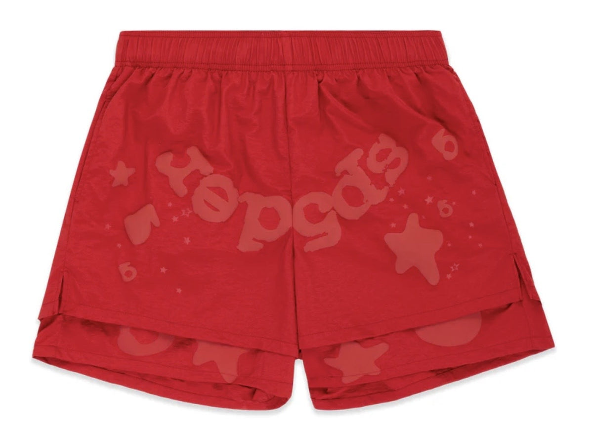Sp5der Red Beluga Double Layer Shorts