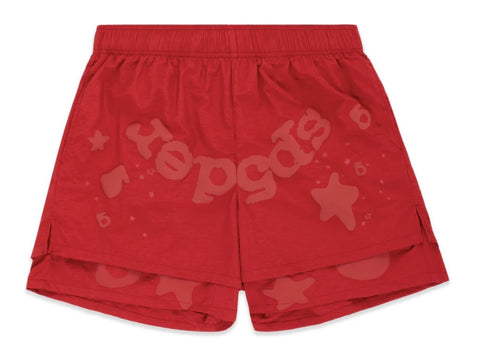 Sp5der Red Beluga Double Layer Shorts