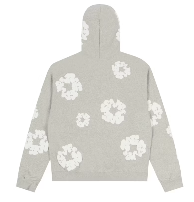Denim Tears Cotton Wreath Zip Hoodie Grey
