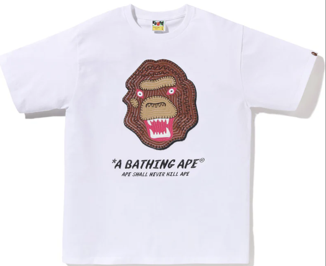 BAPE EMBROIDERY STYLE SOUVENIR LOGO TEE