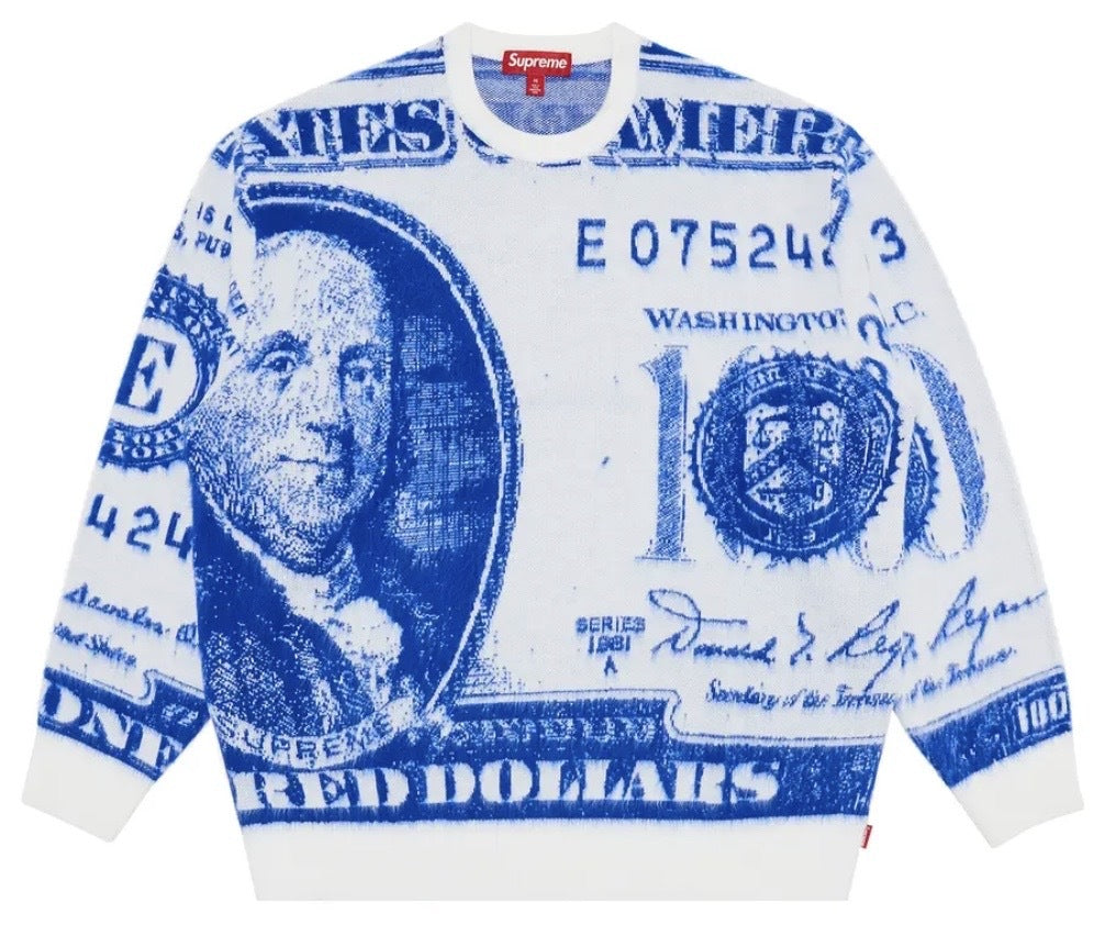 Supreme Money Sweater 'White'