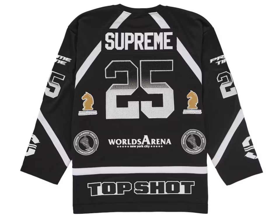Supreme Rhinestone Hockey Jersey Black