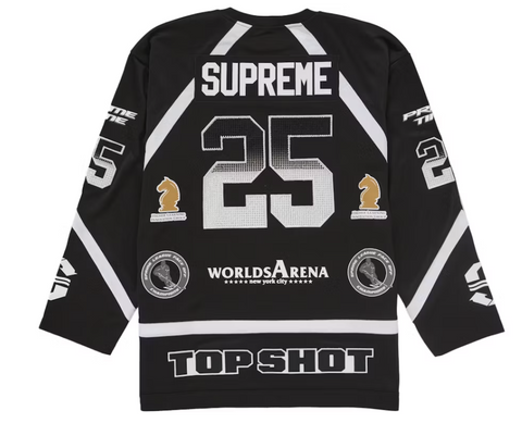 Supreme Rhinestone Hockey Jersey Black
