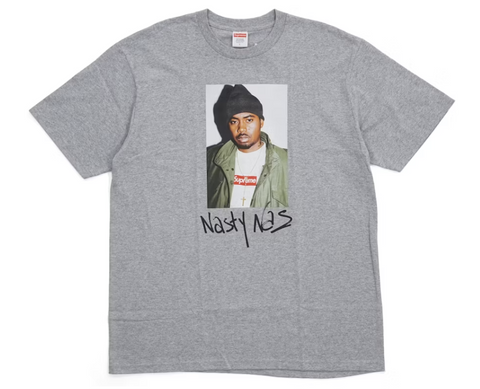 Supreme Nas Tee Heather Grey Pre-Owned