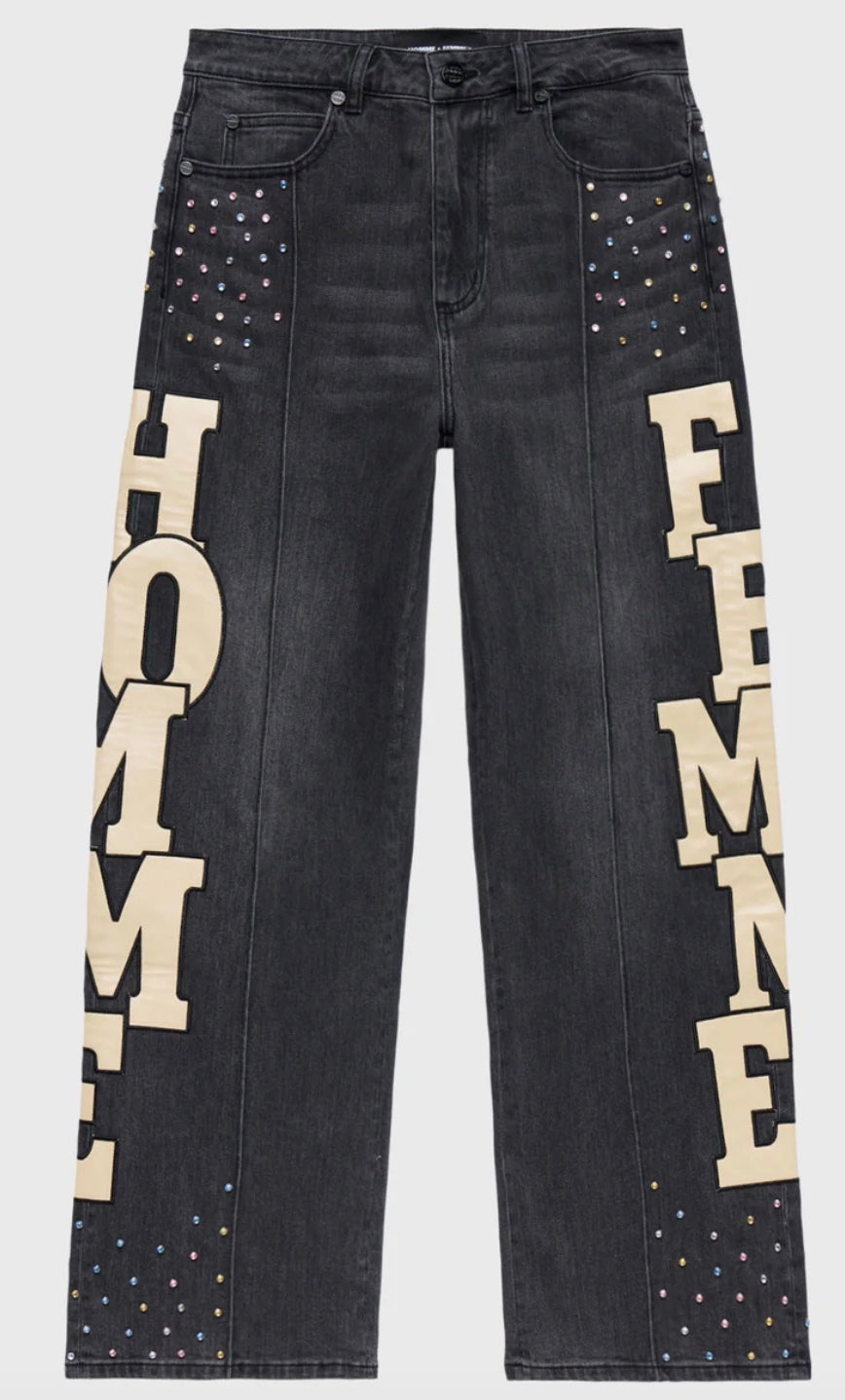Homme Femme Superstar Denim Black
