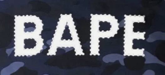 BAPE Navy Crystal Logo Camo Hoodie Pre-Owned