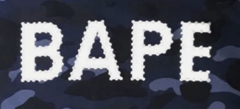 BAPE Navy Crystal Logo Camo Hoodie Pre-Owned