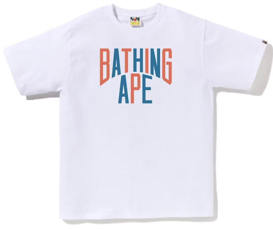 BAPE Colors NYC Logo White Tee