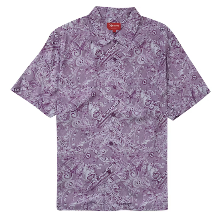 Supreme Dollar S/S Shirt Purple