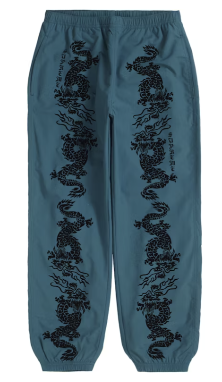 Supreme Dragon Track Pant Teal Pre-Owned