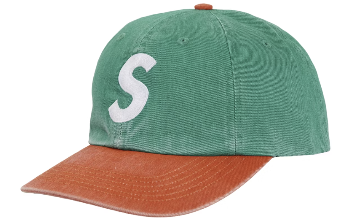 Supreme Pigment Coated 2-Tone S Logo 6-Panel Green