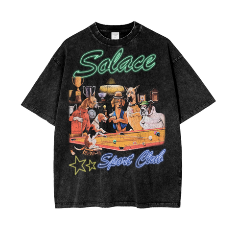 Solace Dog House Black Wash Tee