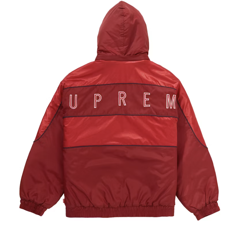 Supreme Sports Piping Puffy Jacket Red Pre-Owned