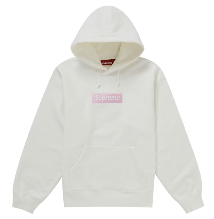 Supreme Box Logo Hooded Sweatshirt (FW25) Pink/White